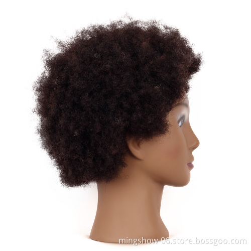 Resin pretty black human hair afro kinky mannequins female head with natural hair